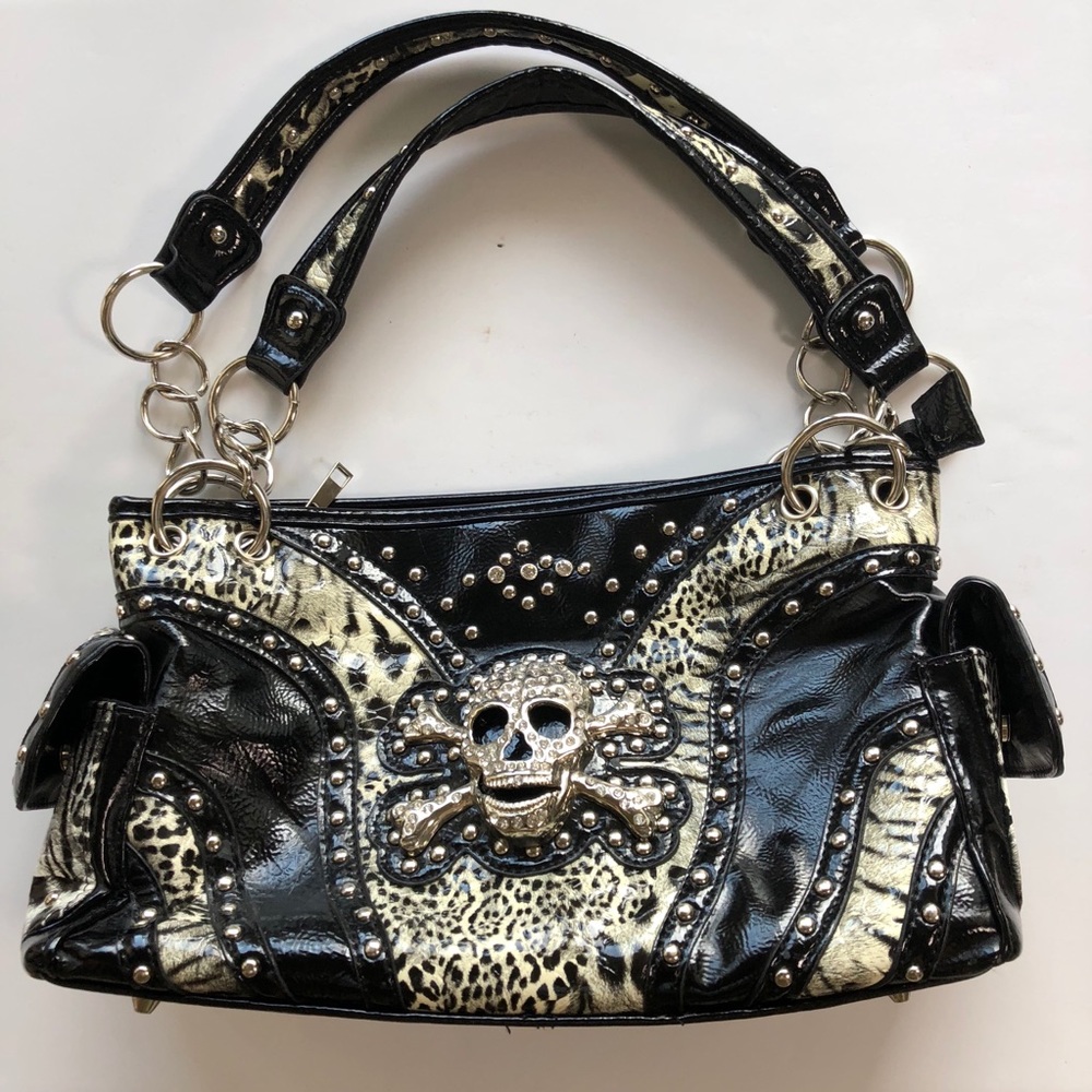 Studded Pirate Skull Purse